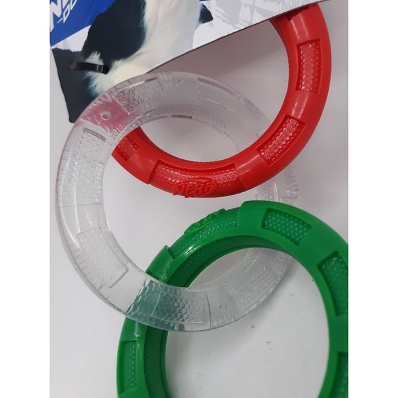 Nerf Dog Rubber 3-Ring Tuff Tug Dog Toy for Medium/Large Dogs, Lightweight Tug. - Picture 4 of 6